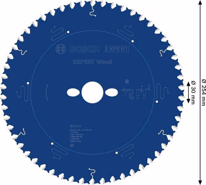 Kreissägeblatt Expert for Wood AD 254mm Z.54 WZ Bohr.30mm Schnitt-B.2,6mm