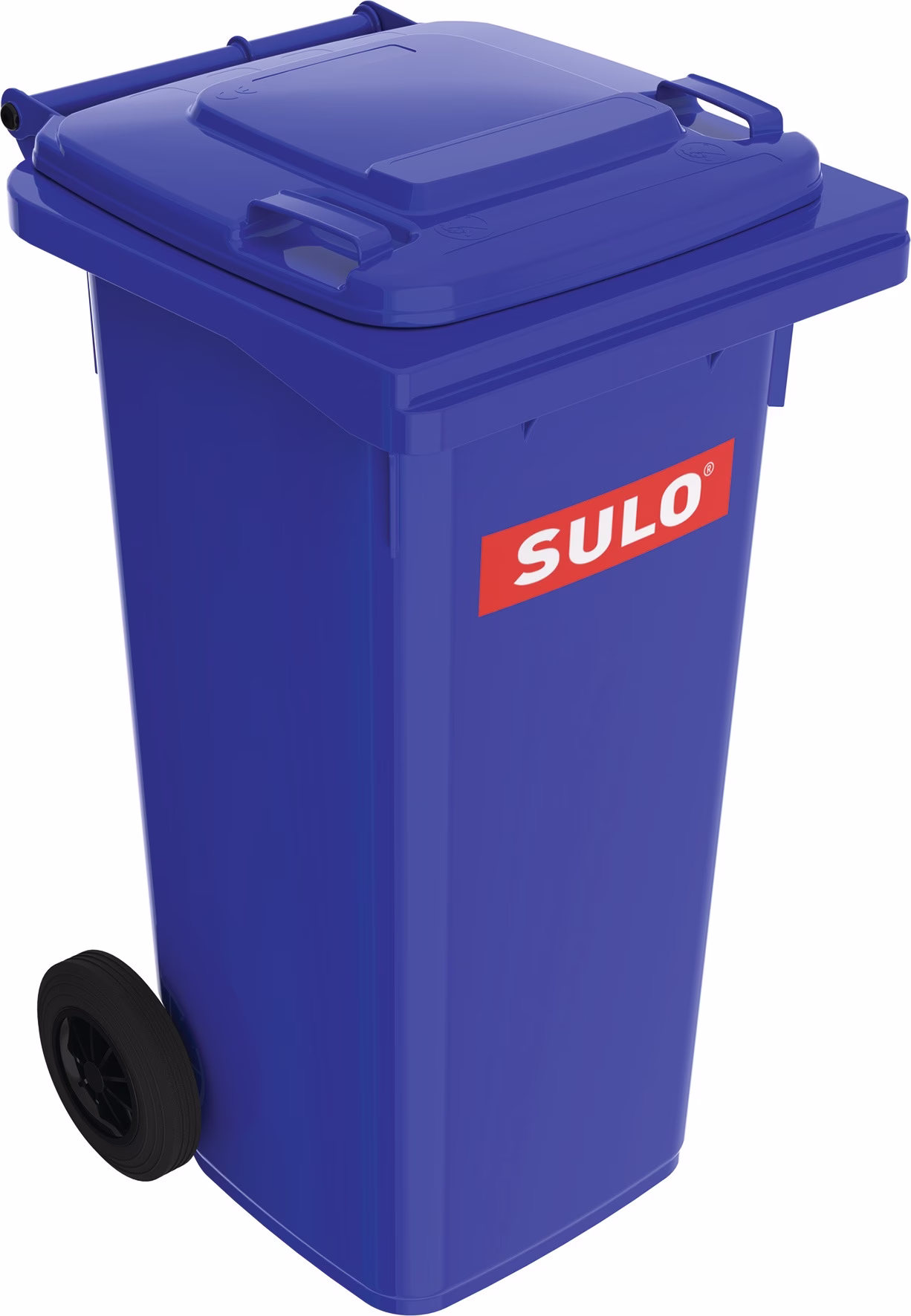 Müllgroßbehälter 120l HDPE blau fahrbar,n.EN 840