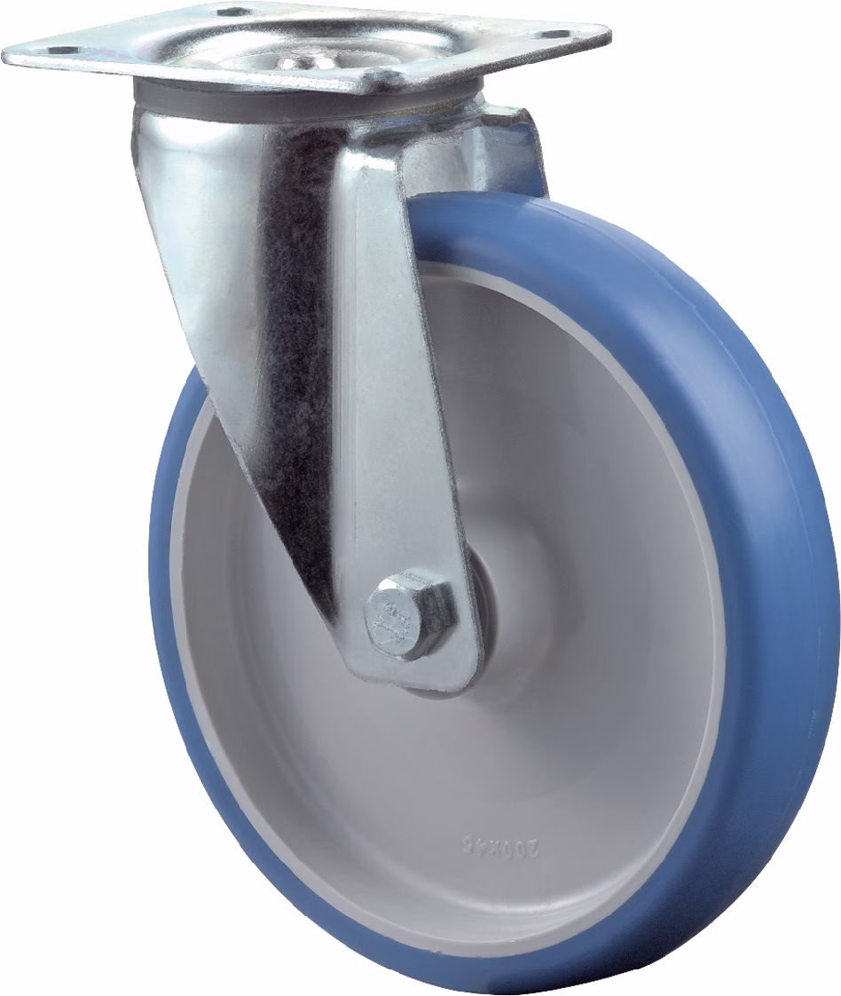 Lenkrolle PU Platte L104xB80mm Farbe Rl.blau