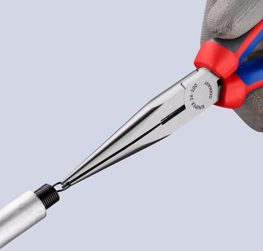 Flachrundzange L.200mm pol.ger.Comfort-Griff
