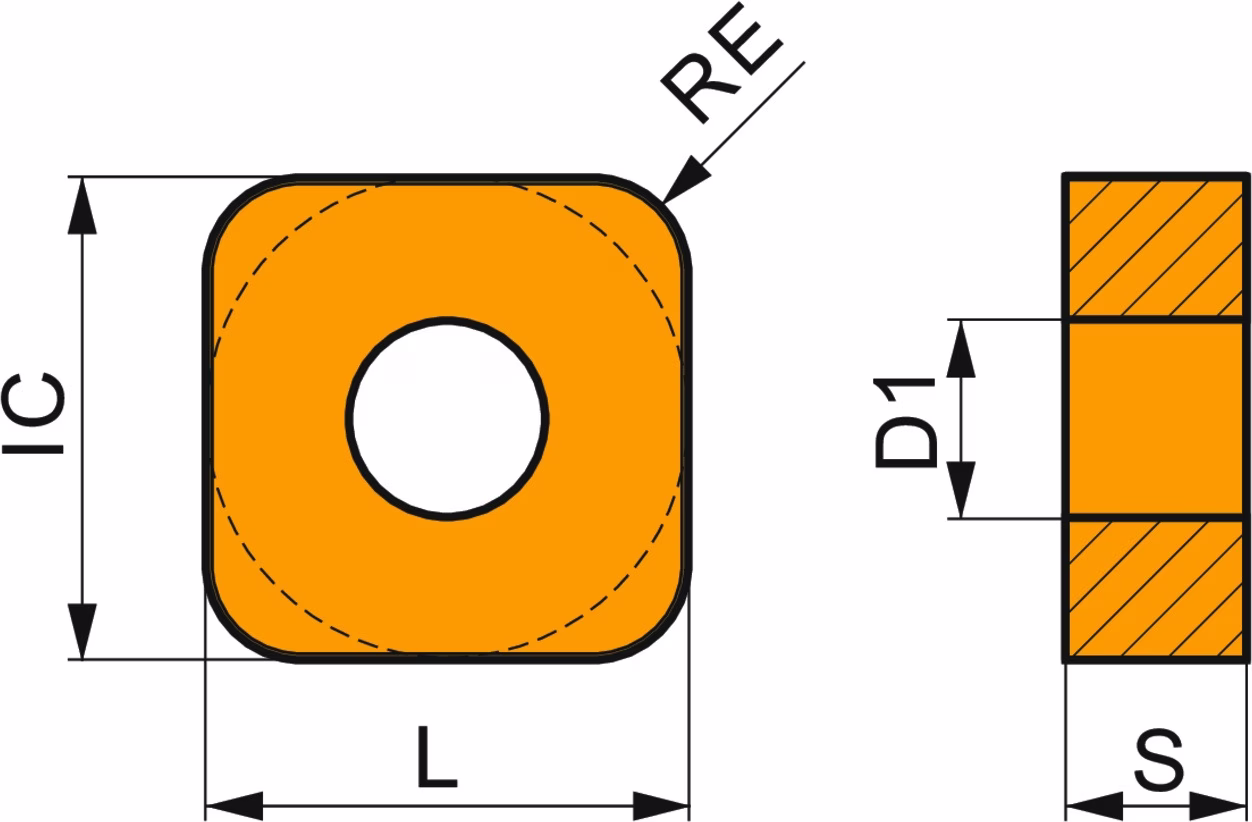 Drehwendeschneidplatte ISO SNMX 191140SN-RF:T9315 D. 7,75mm MT-CVD beschichtet