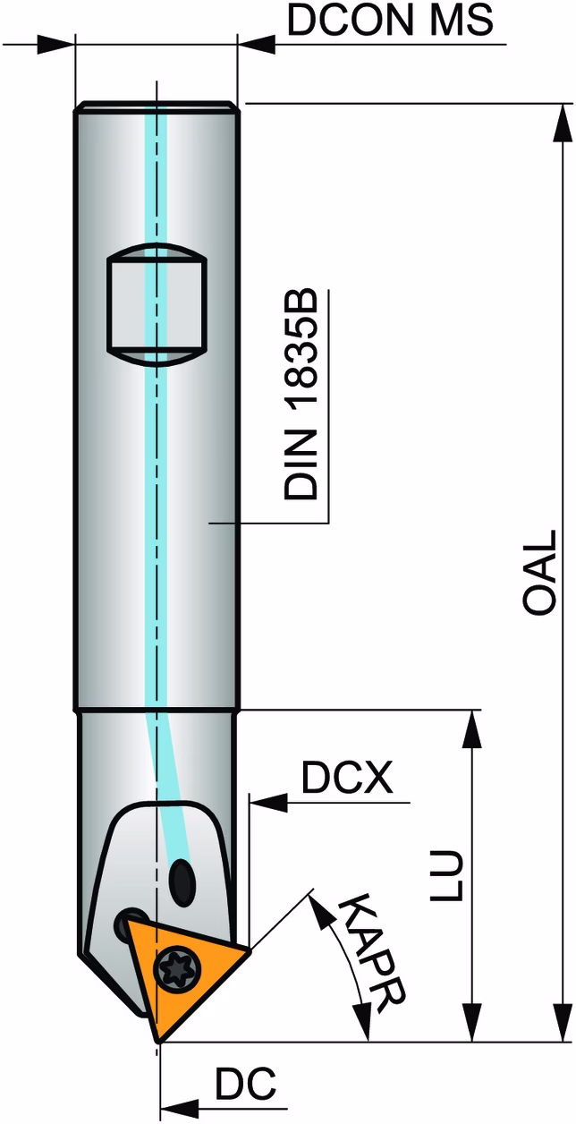 Fasenfräser ISO 20N1R040B20-STC-000887 D.20mm Rechtslauf Schneid-D.22,8mm