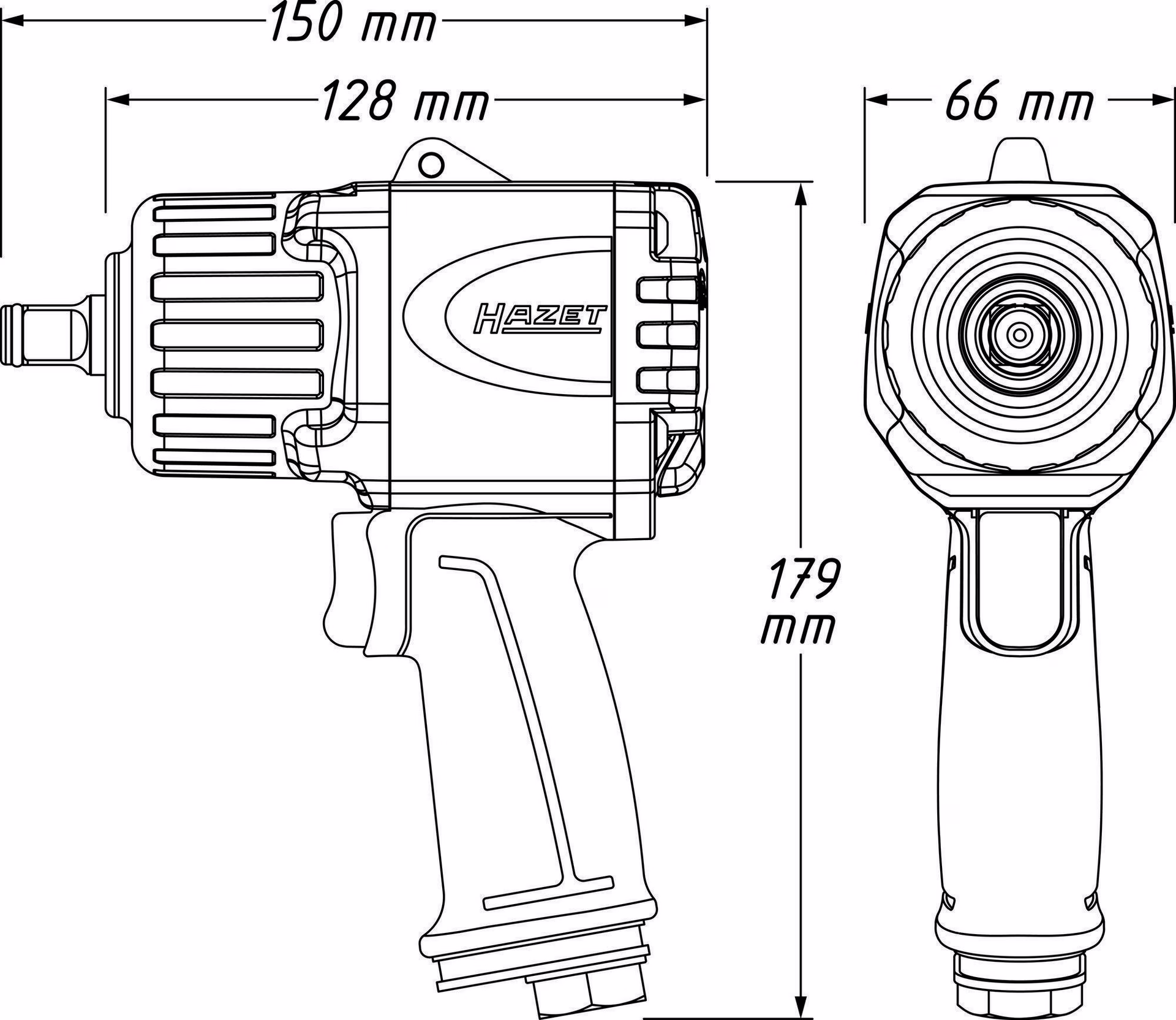 Druckluftschlagschrauber 9012TT 12,5mm (1/2Zoll) A4-kt.1356 Nm