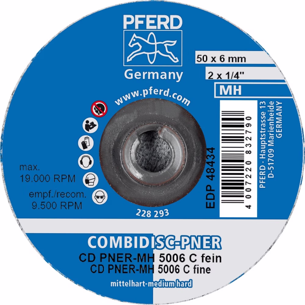 Vliesronde CD PNER-MH 5006 SiC F Außen-D.50mm B.6mm COMBIDISC mittelhart