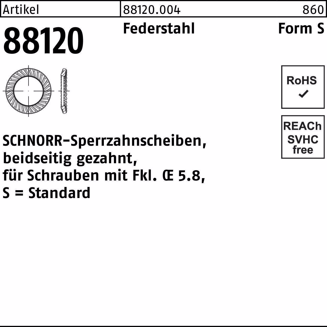 Sperrzahnscheibe R 88120 beids.gez.