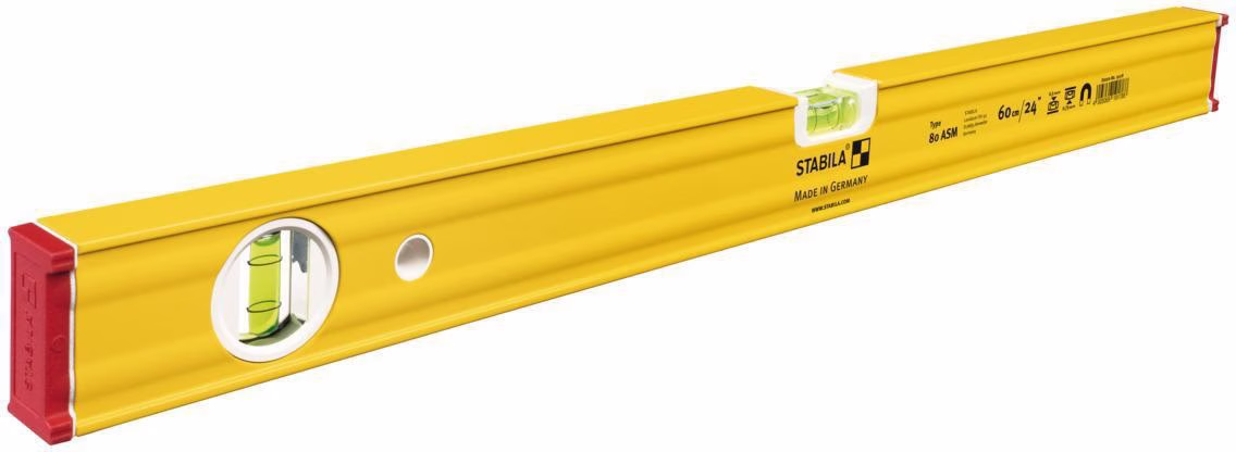 Wasserwaage 80 ASM Alu.gelb ± 0,5 mm/m