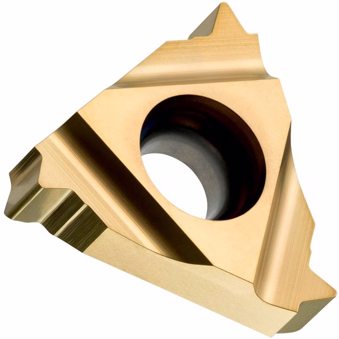 Gewindedreh-Wendeschneidplatte PVD beschichtet Farbe Gold PRAMET
