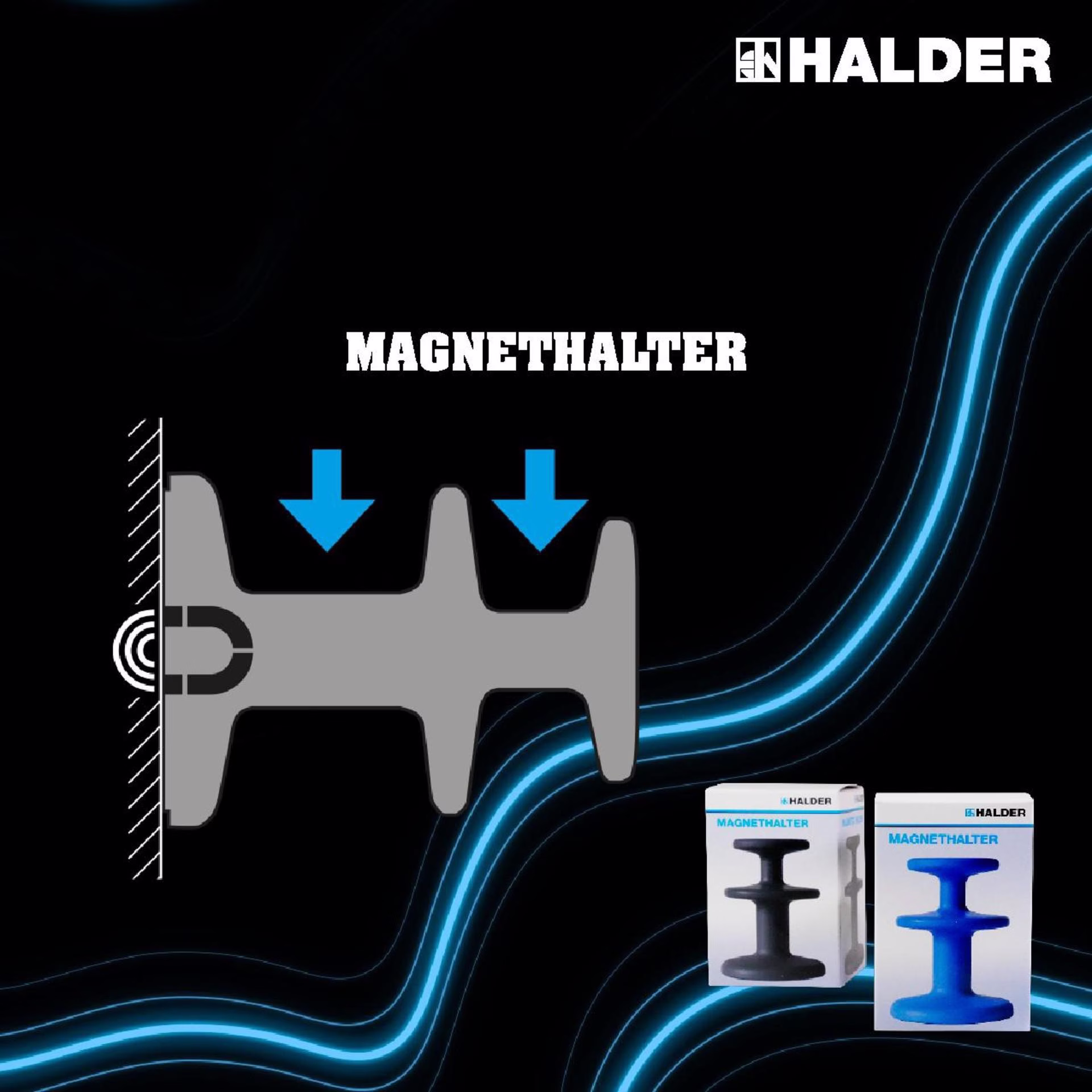 Magnethalter D.65mm schwarz