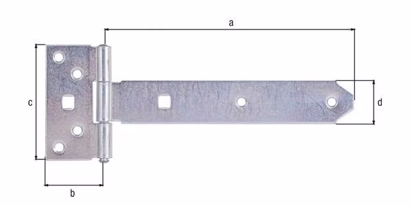 Kreuzgehänge L.192x45xB.90x34xStärke 2mm STA galv.verz.d.pass