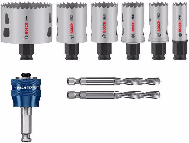 Lochsägen-Set PRO Multi Material PC Plus 9-tlg.19,25,30,35,40,68mm