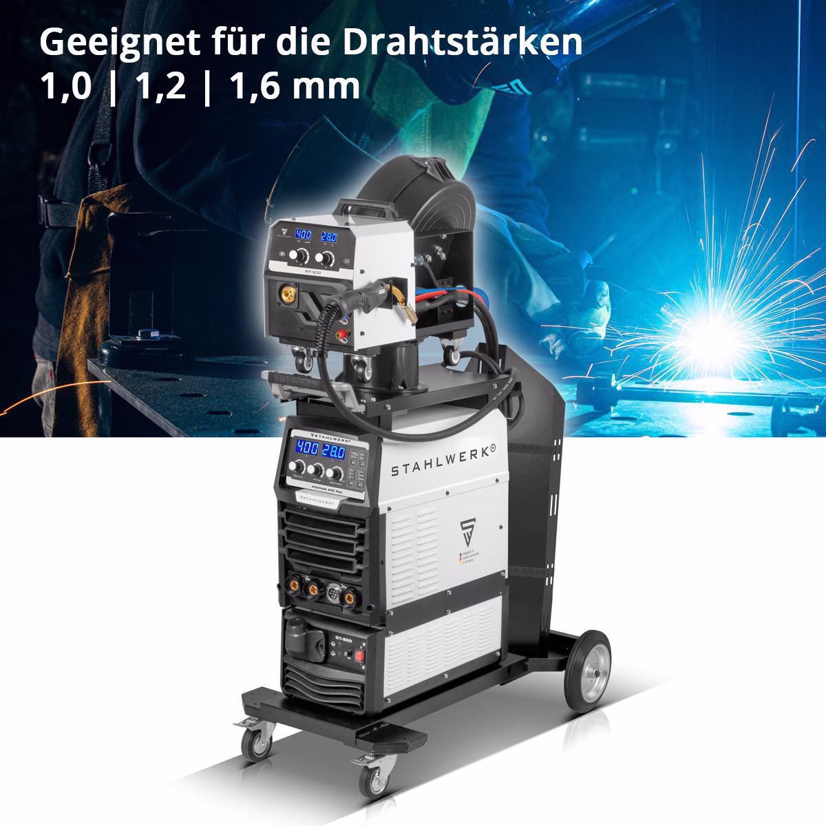 Inverterschweißgerät MIG MAG 400 Pro Einzelgerät m.Zub.3m