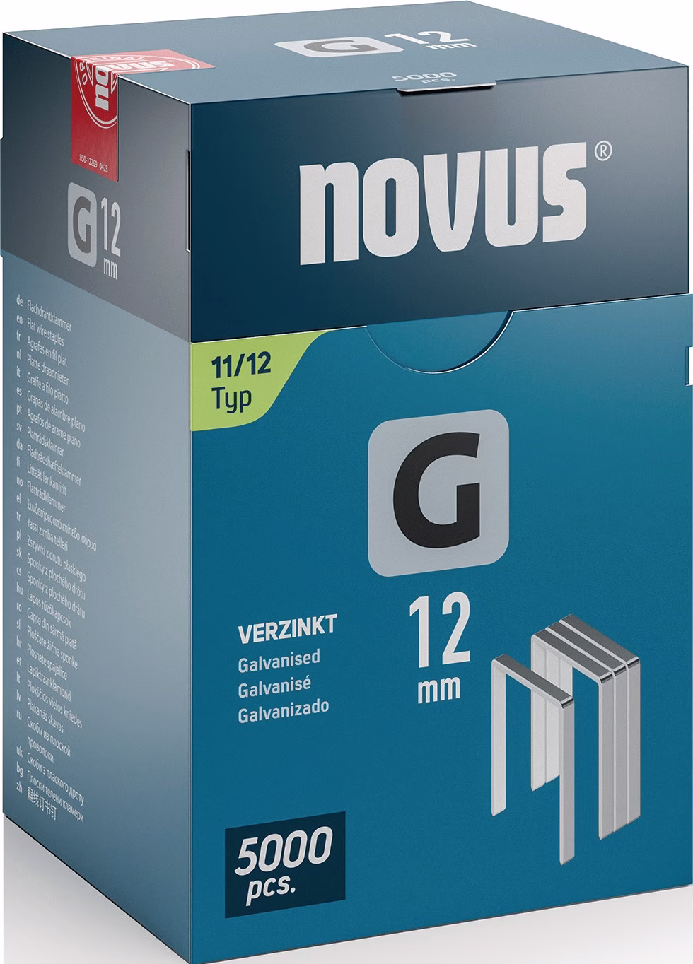 Flachdrahtklammer G Typ 11 B10,6xL12mm Draht-B.1,25mm 5000 St
