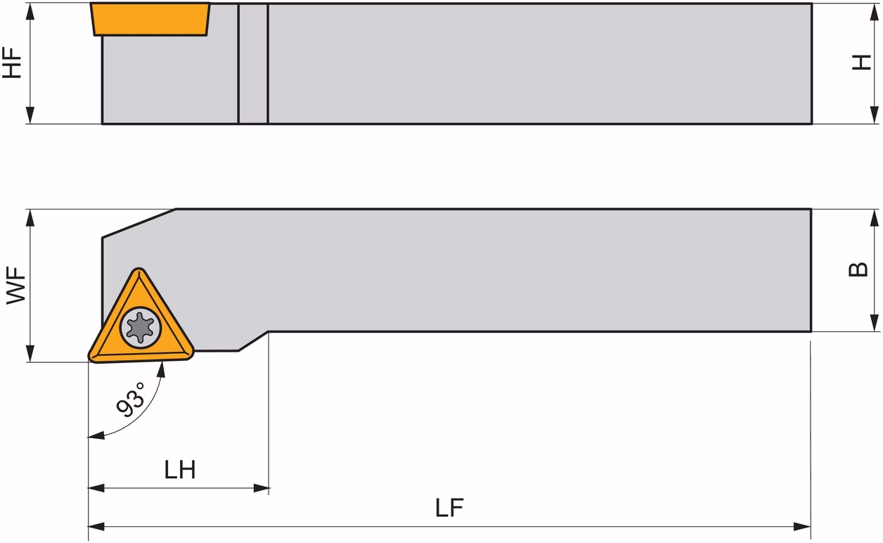 Drehwerkzeughalter ISO STJCL 1616 H 11 Funkt.-Länge 100mm Linkslauf