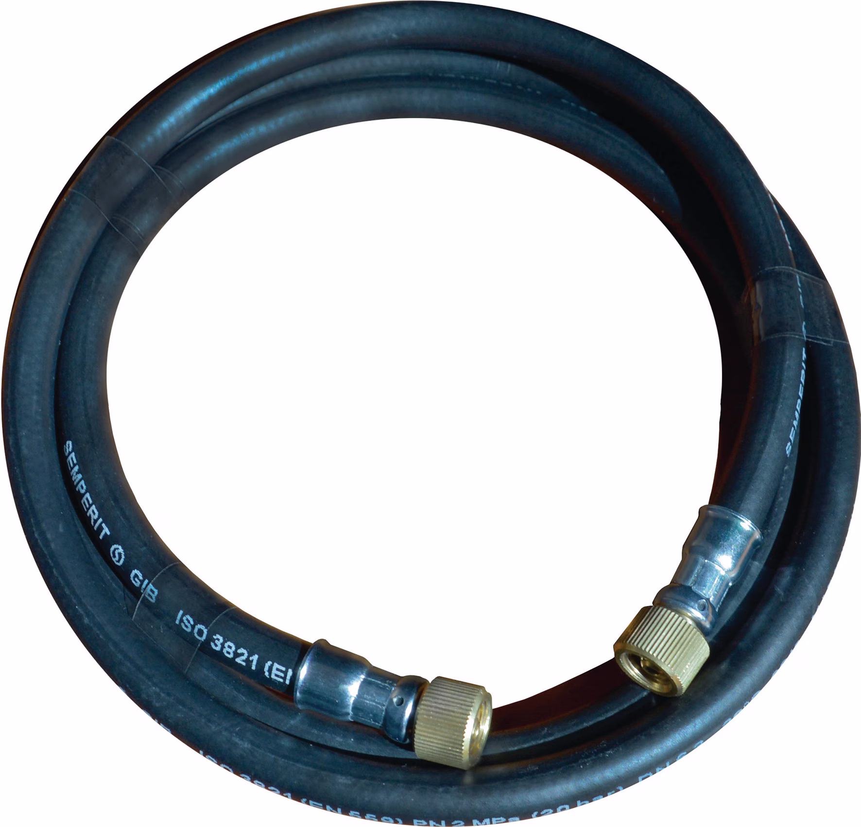 Gasschlauch L.1,8m ID 6,3mm Wandst.3mm schwarz