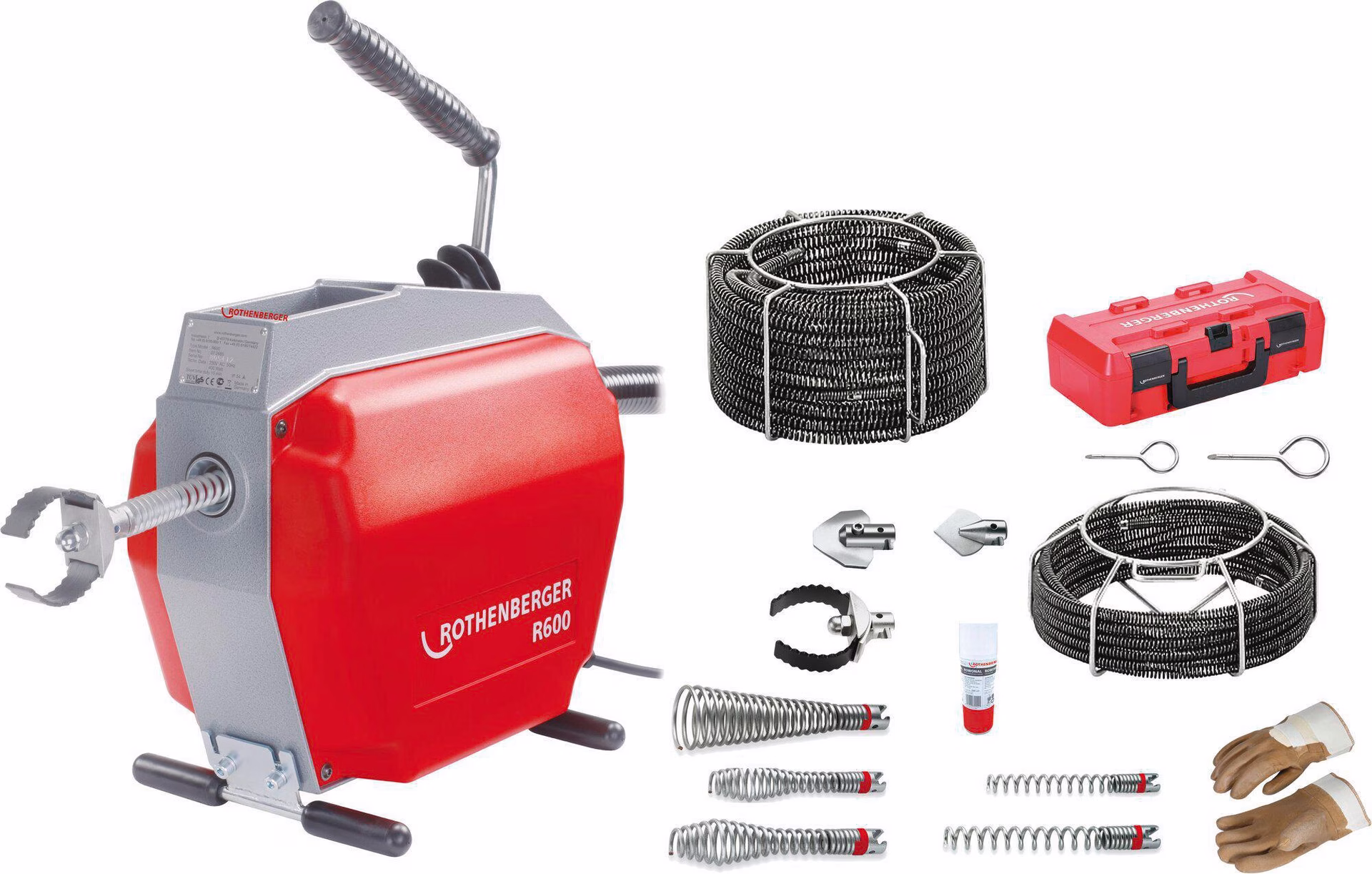 Rohrreinigungsmaschine R 600 Set 230/50 V/Hz 467min-¹ 690 W f.Rohr-D.20-150mm
