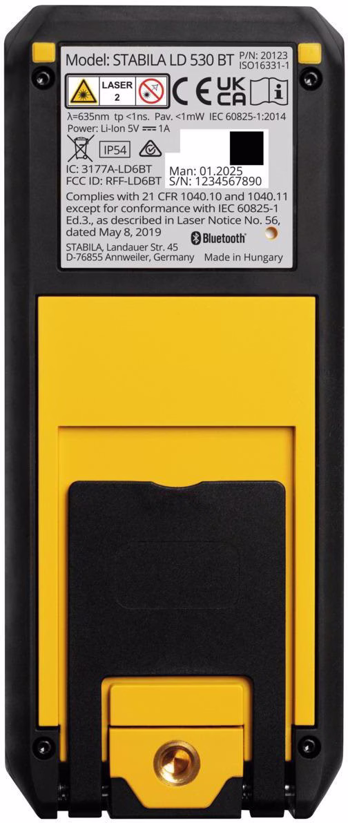 Laserentfernungsmesser LD 530 BT 0,05-200m ± 1mm IP 54