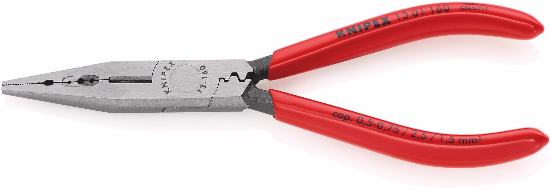 Verdrahtungszange Länge 160 mm 0,5-0,75 / 1,5 / 2,5 mm² KNIPEX