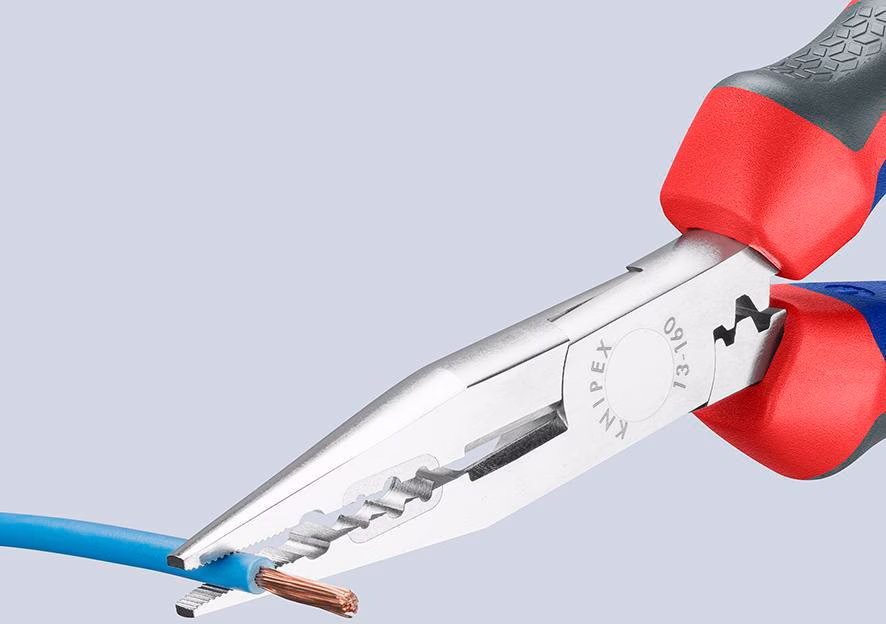 Verdrahtungszange L.160mm 0,5-0,75/1,5/2,5mm² verchr.Comfort-Griff