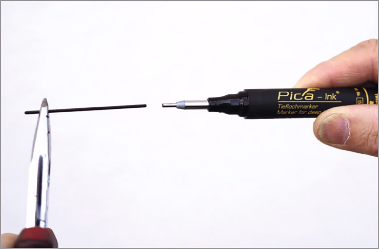 Tieflochmarker Pica-Ink rot m.Teleskopspitze