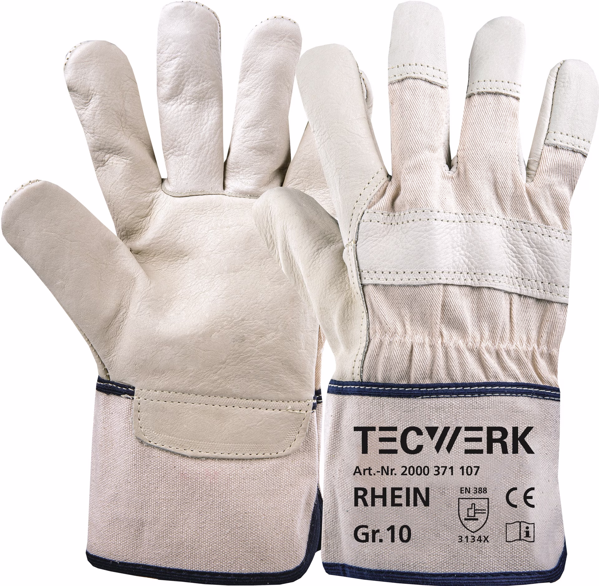 Handschuhe Top Rhein Gr.10 beige EN 388 PSA II