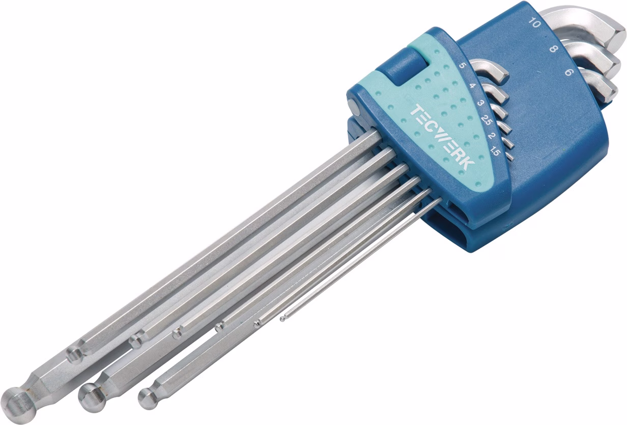 Winkelschraubendrehersatz 9-tlg.Ku.-Halter SW 1,5-10mm kurzer Schenkel