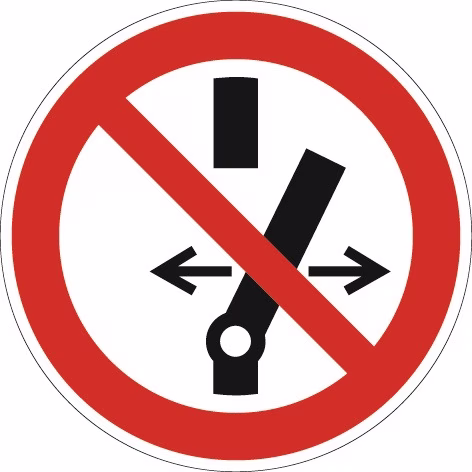 Verbotszeichen ASR A1.3/DIN EN ISO 7010 Schalten verboten Ku.