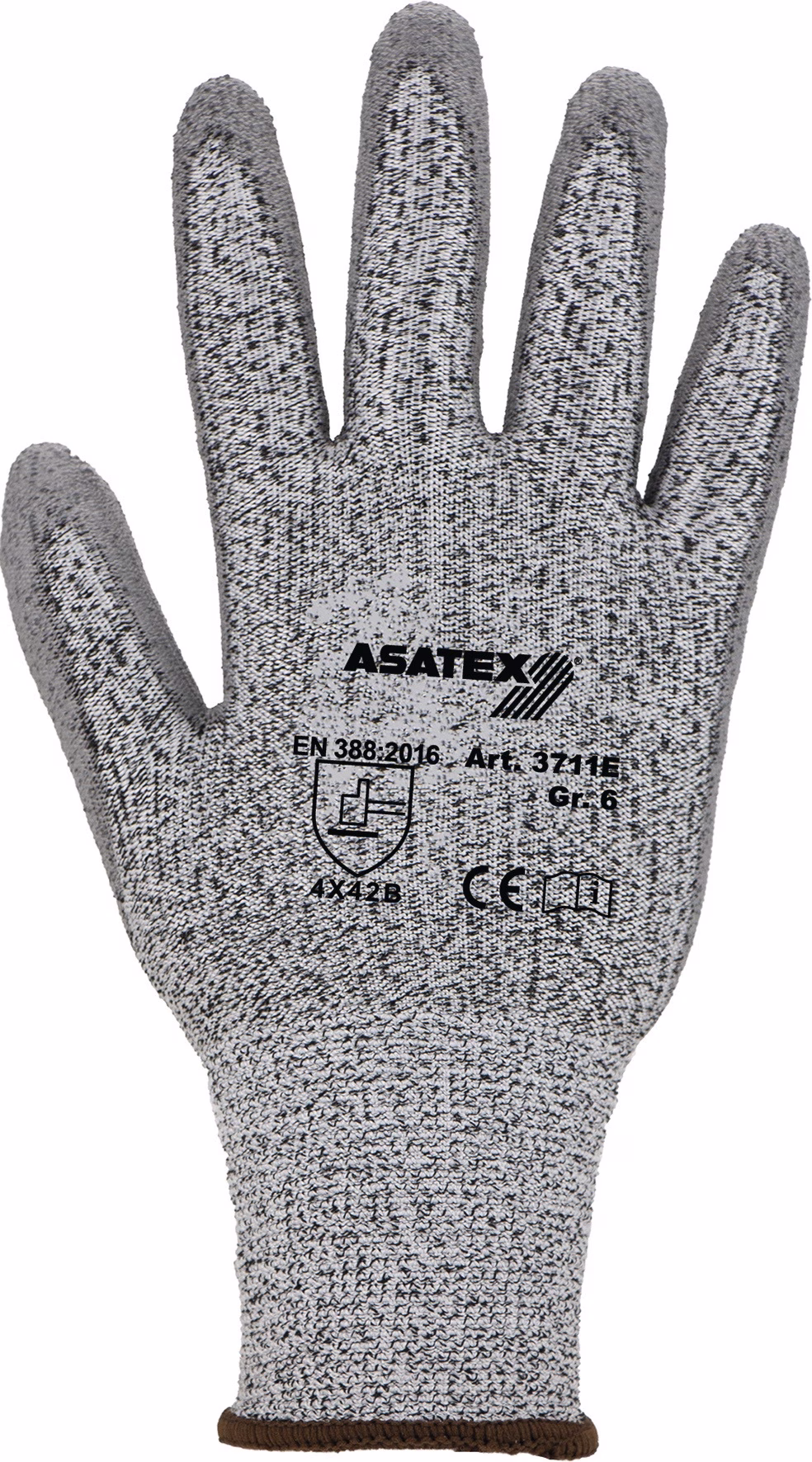 Schnittschutzhandschuhe grau/grau EN 388 PSA II HDPE m.PU 10PA