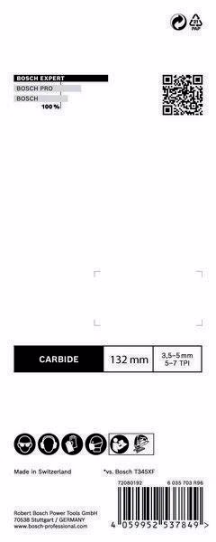 Stichsägeblatt Expert Multi Material T 367 XHM Gesamt-L.132mm 3 St./Karte