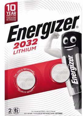 Energizer® Knopfzelle CR2032 Lithium 235 mAh 2 St./Pack.