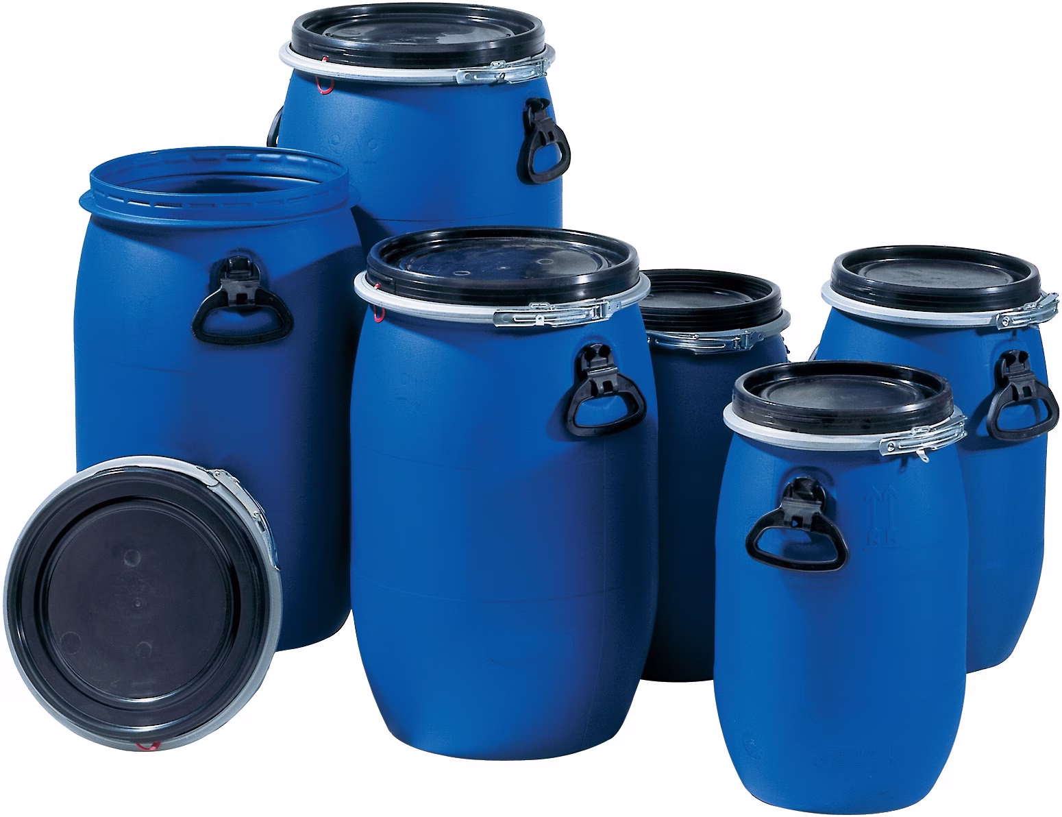 Weithalsfass PE blau