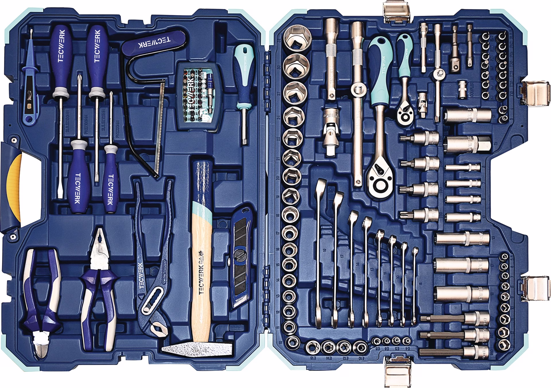 Steckschlüssel-/Handwerkzeugkoffer 131-tlg.m.Ring-Maulschlüsseln