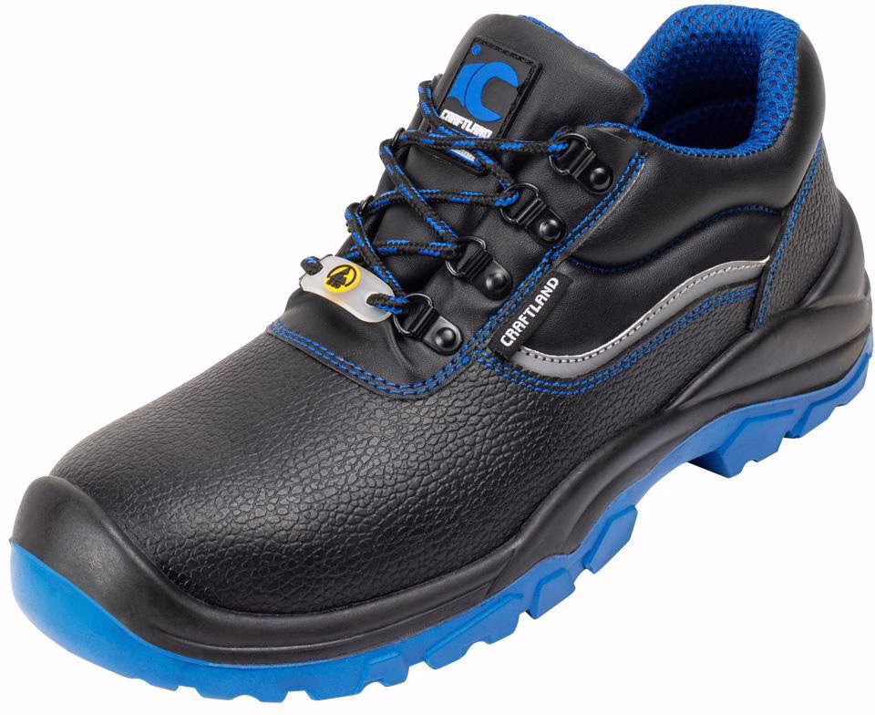 Sicherheitsschuh NAUEN Gr.41 W.10,5 schwarz/blau S3 FO SR ESD