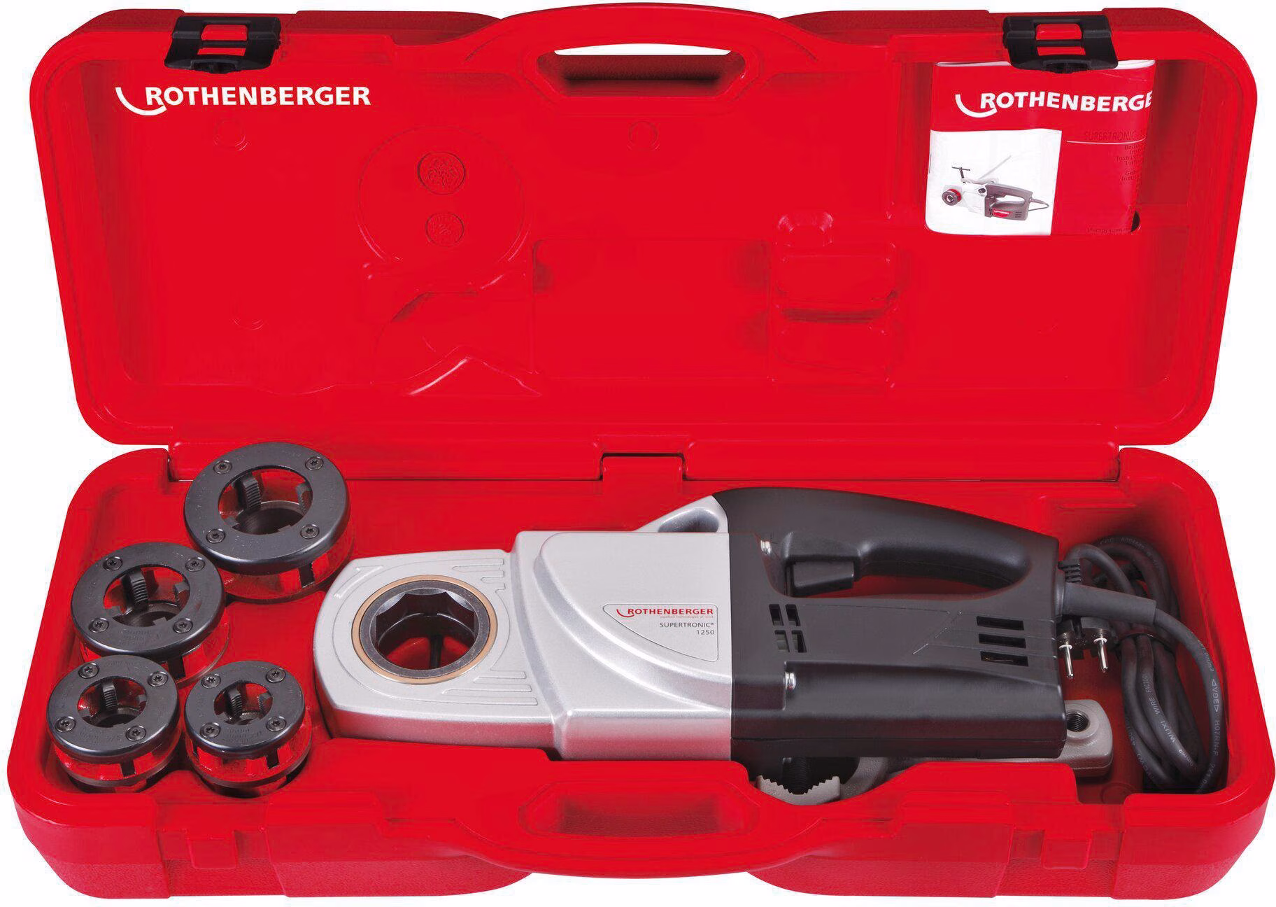 Gewindeschneidmaschine SUPERTRONIC® 1250 Set 1/4-1 1/4Zoll 800 W