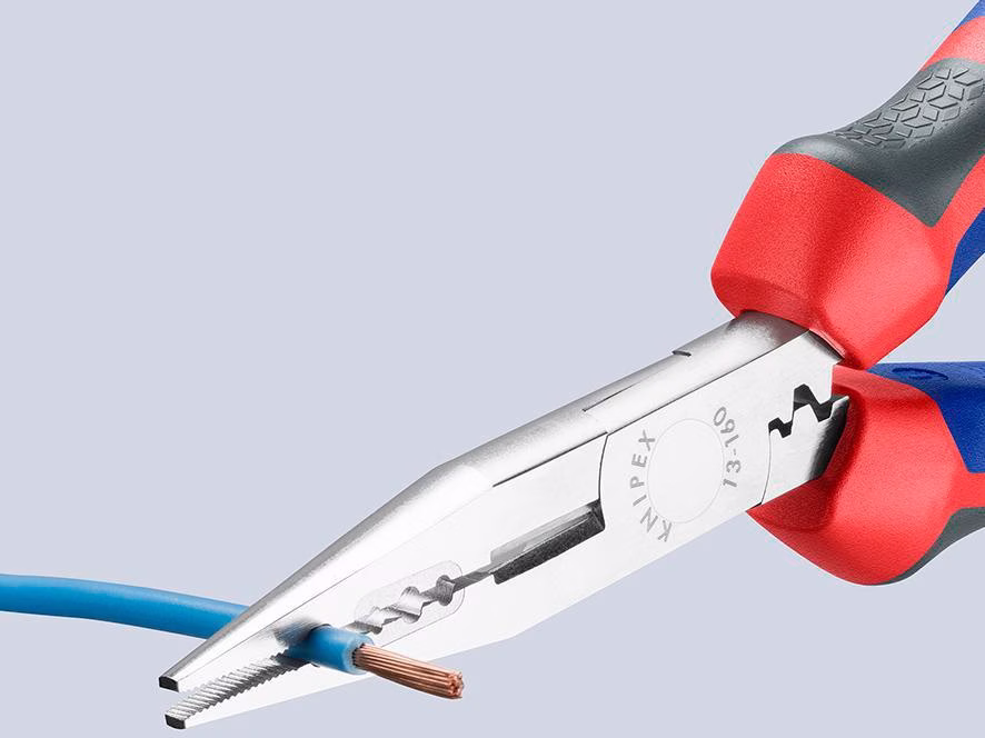 Verdrahtungszange L.160mm 0,5-0,75/1,5/2,5mm² verchr.Comfort-Griff