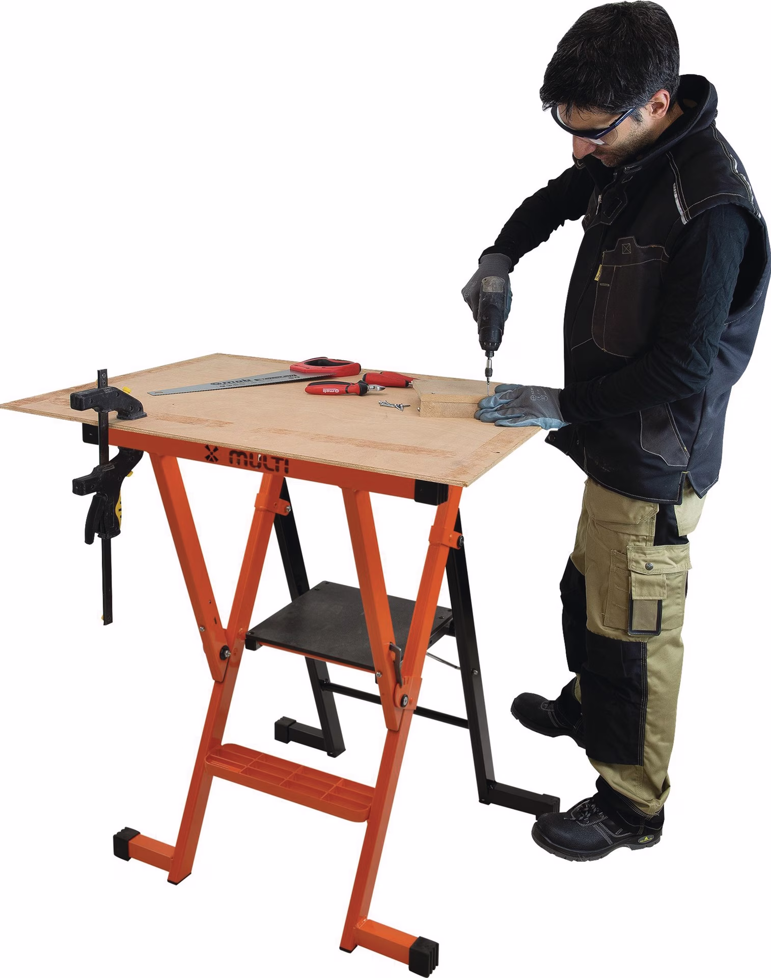 Trittleiter MULTI-X Stufen 2 Plattform-H.470mm
