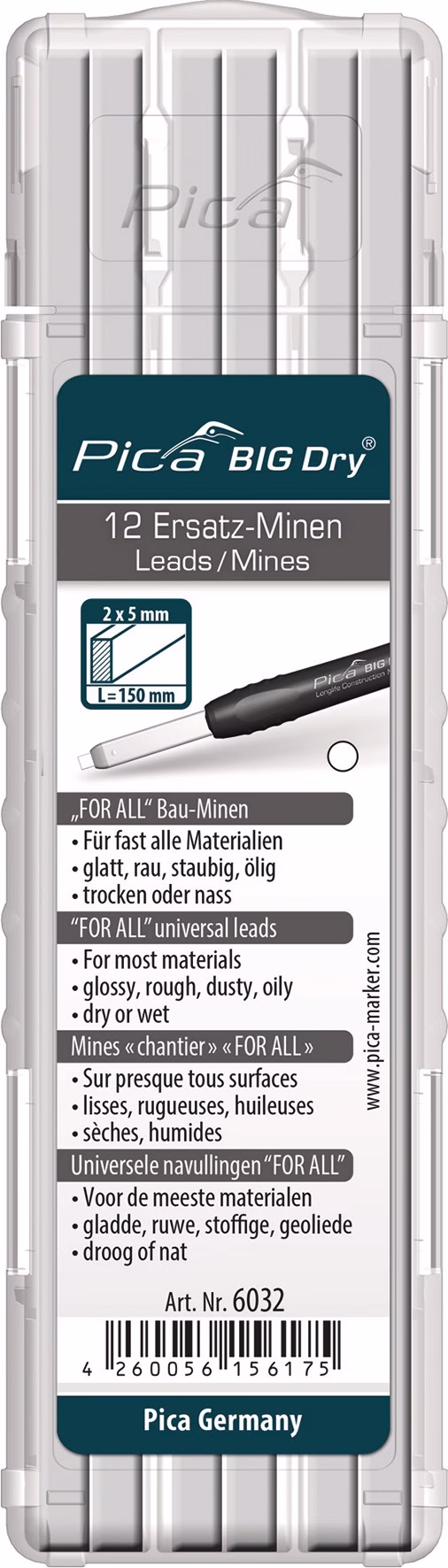 Minen-Set Pica BIG-Dry 12x weiß universell 12 Minen/Set