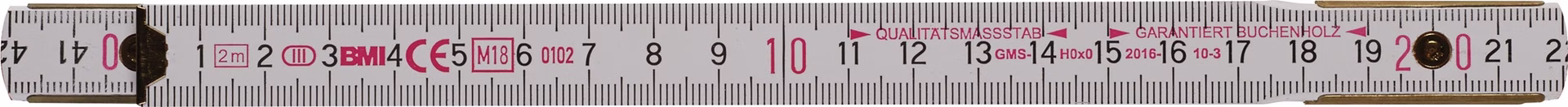 Gliedermaßstab 9042 L.2m B.16mm mm/cm EG III Buche weiß