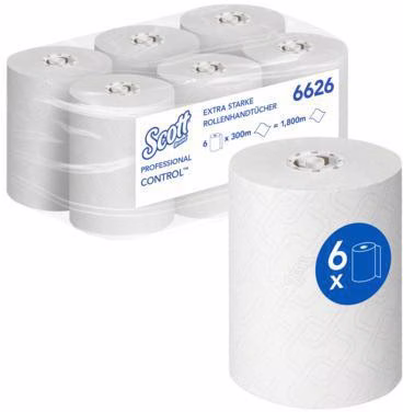 Handtuchrolle Control Extra Strong 6626 300m weiß 6 Rl./Pack.