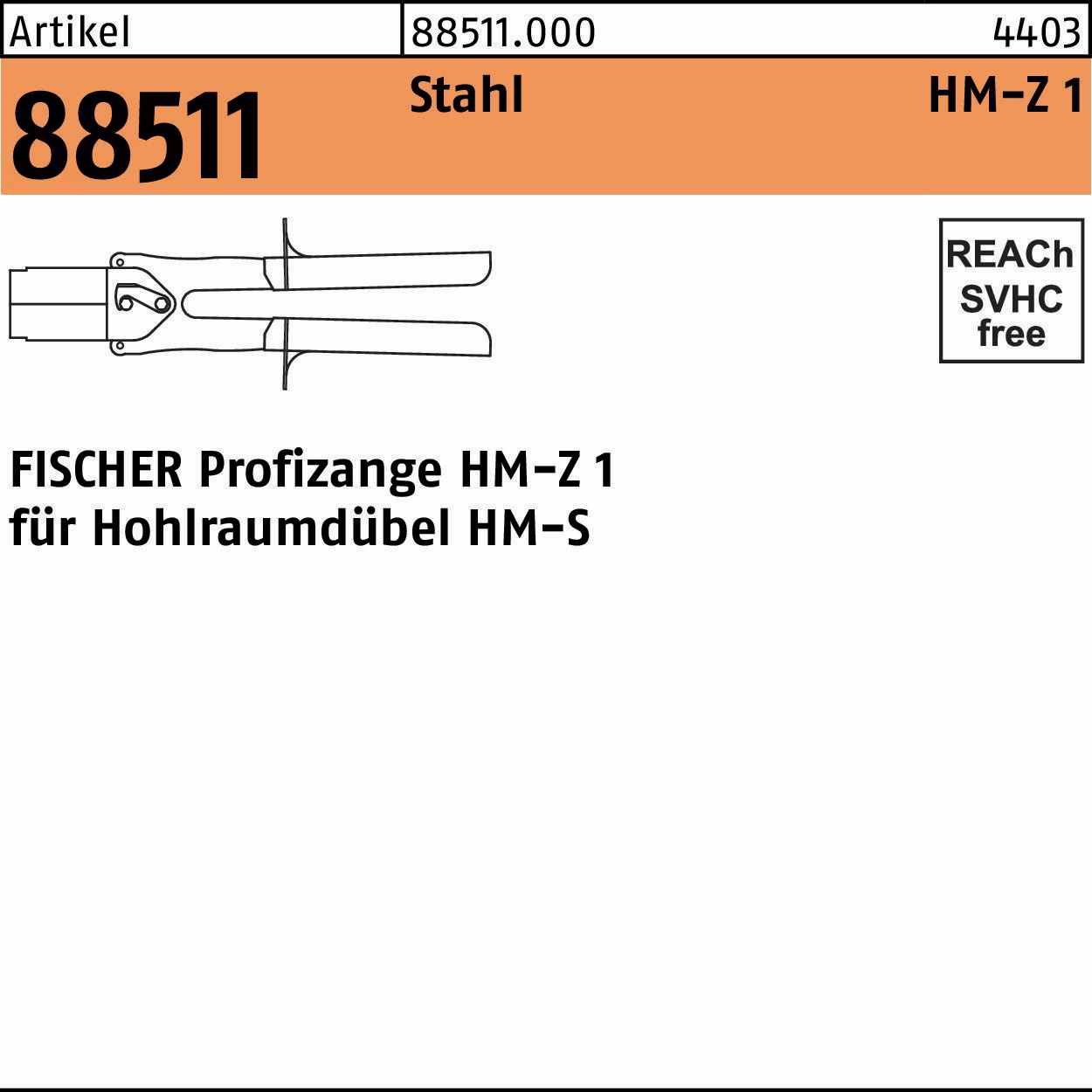 Dübelzange R 88511 HMZ 1 Stahl 1 Stück
