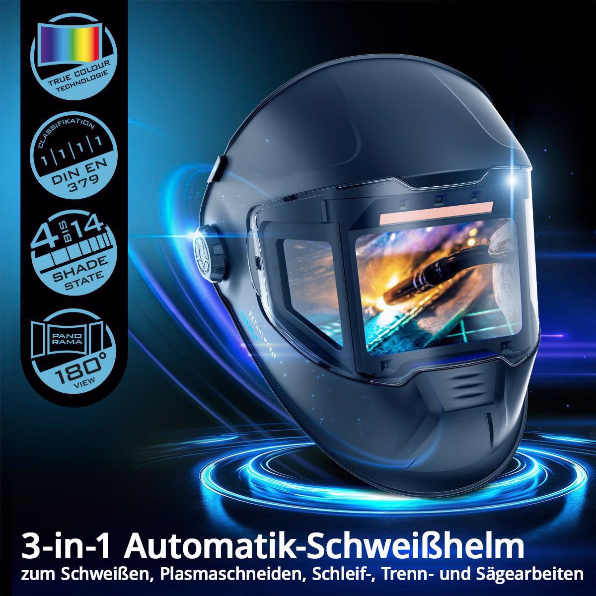 Automatik-Schweißhelm SPLIT 3-in-1 116x81mm