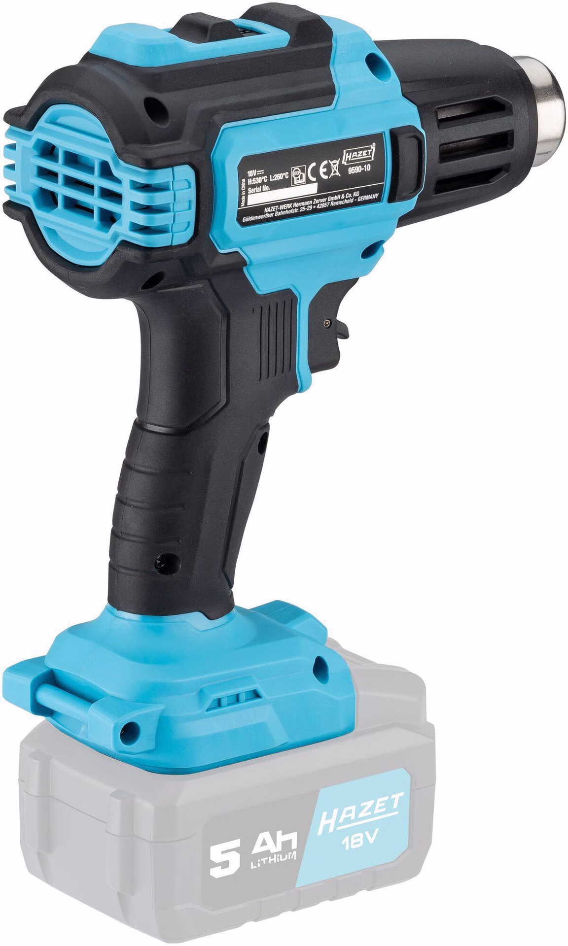 Akku-Heißluftgebläse 9590-10 18V 260-530GradC 200l/min