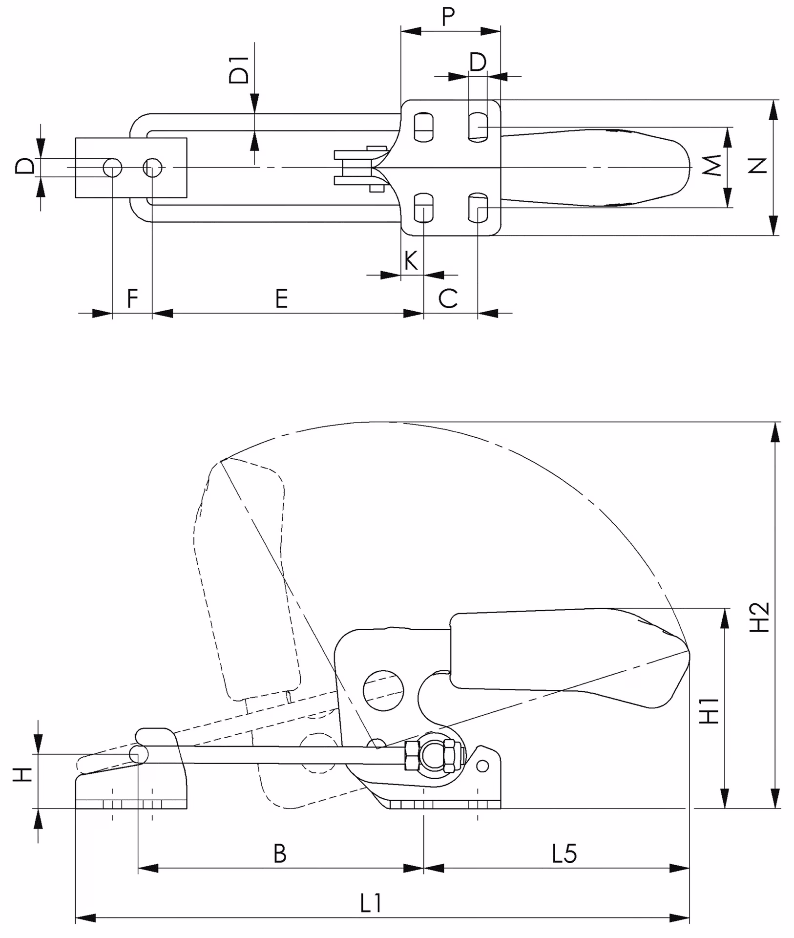 Verschlussspanner Nr.6848H Gr.2 horiz