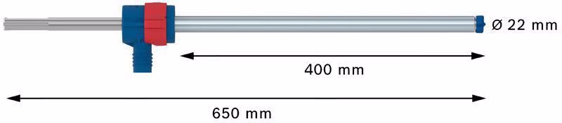 Hammerbohrer-Set EXPERT SDS Clean max-8X D.22,0mm Gesamt-L.650mm