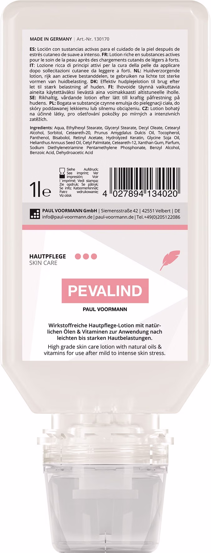 Hautpflegelotion PEVALIND parfümiert