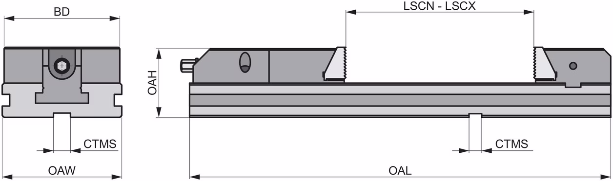 Präzisionsschraubstock ISO MVM-ATI.125.410 Gesamt-L. 345mm mechanisch