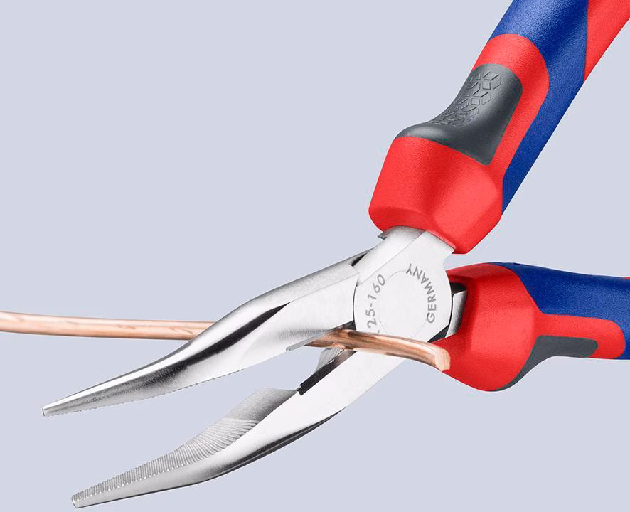 Flachrundzange L.160mm flachrund 40Grad gew.Comfort-Griff