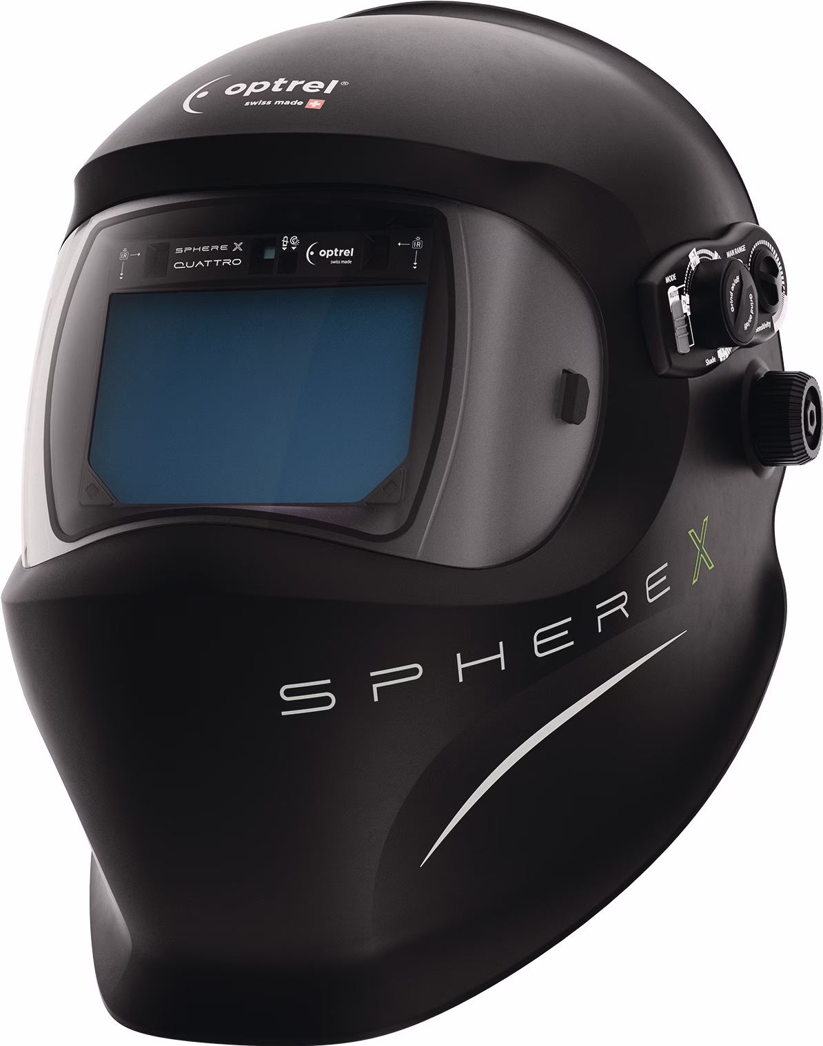 Schweißerschutzhelm sphere X quattro schwarz 65x101mm