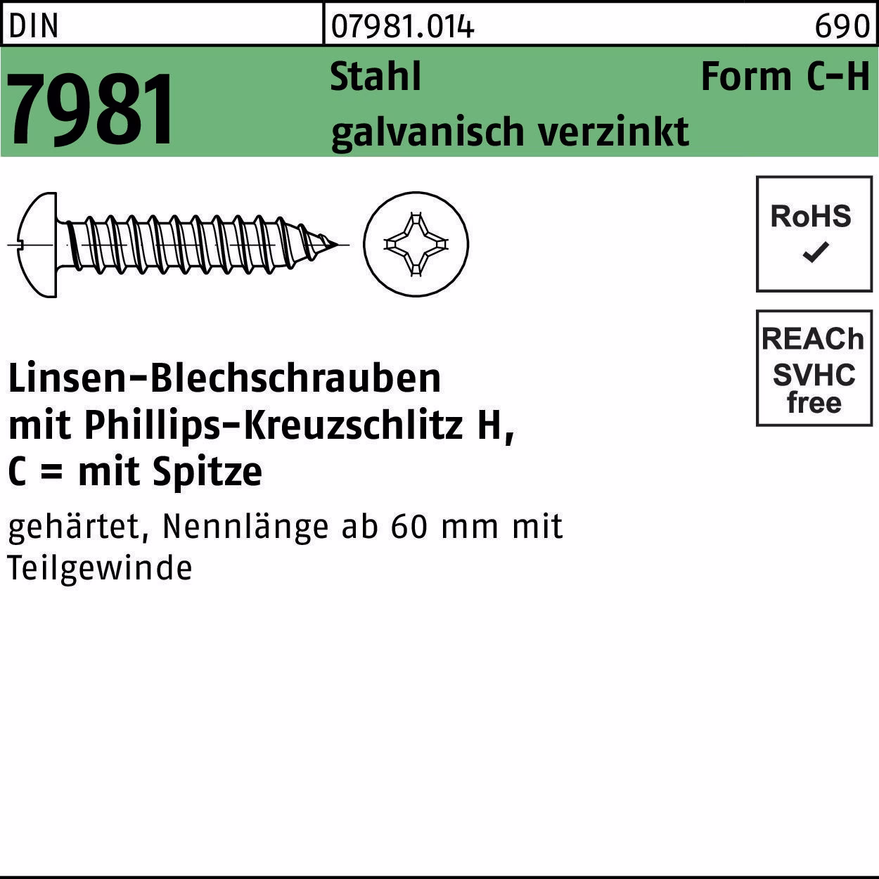 Blechschraube DIN 7981 LIKO