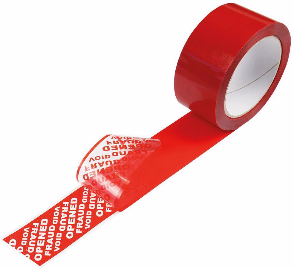 Sicherheitssiegelband Breite 50mm Länge 50m Stärke 49µ PET rot
