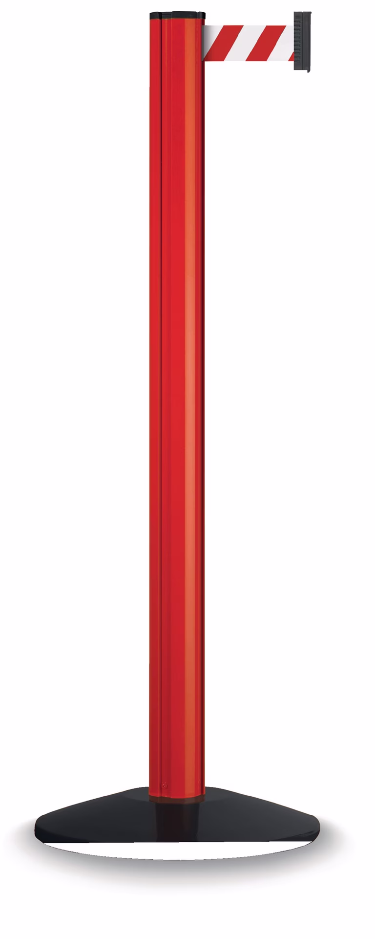 Gurtpfosten einfach D83xH1000mm Pfosten rot Gurt rot/weiß